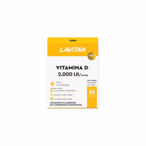 Vitamina D3 2000UI 30 cápsulas
