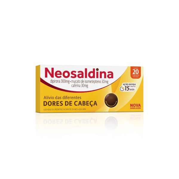 Analgésico Neosaldina Dipirona Caixa 20 Drágeas