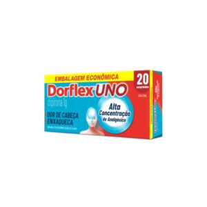 Dorflex UNO para Enxaqueca Dipirona Monoidratada 1g 20 Comprimidos