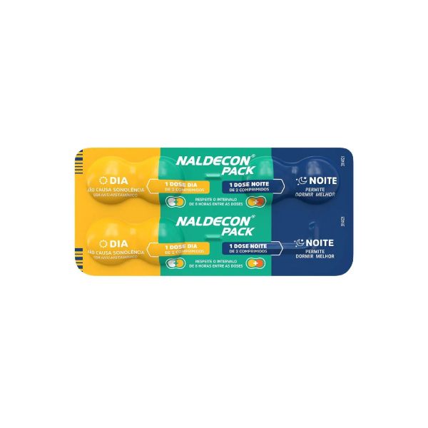 Naldecon Pack Dia e Noite 400mg + 20mg + 4mg 6 Comprimidos