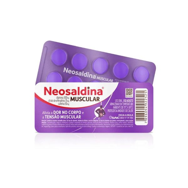 Neosaldina Muscular Analgésico e Relaxante Muscular 300mg 10 Comprimidos